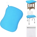 Shower Seat Cushion for Transfer Benches, Shower Bath Chairs, Bathtub Sauna Seat Foam Cushion Mat with Hook, Quickly Dry Bathtub Chair Pad with Breathable Air Mesh Fabric