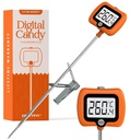 Digital Candy Thermometer with Pot Clip, 10" Long Stainless Steel Probe, Instant Read Kitchen Thermometer for Cooking, Baking, and Candy Making