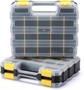 Mayouko Double Side Tools Organizer, Customizable Removable Plastic Dividers, Hardware Box Storage, Excellent for Screws,Nuts,Small Parts, 34-Compartment,2 PCS Set