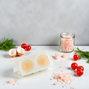 1Pc White 2 Slots Microwave Oven Egg Steamer Poacher Cooker, Rectangular,Poach Eggs, Boil Eggs, Cook Eggs, Steam Eggs Egg Poachers Specialty Cookware (2 Eggs Capacity)