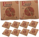 20pcs Flat Bread Pizza Boxes Pizza Slice Holder Corrugated Paper Food Take Out Containers Disposable Lunch Boxes for Bbq