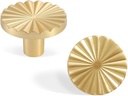 Cabinet Knobs Gold Drawer Knobs 1.42 inch (36mm) Knobs for Dresser Drawers Zinc Alloy Cabinet Door Knobs (2, Gold)