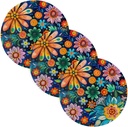 Colorful Mandala Flowers 3 Pcs High Heat Trivet for Crock Pot 15in Cooking Potholder Set Holder Protecting Counter