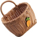 Ginger Garlic Storage Basket Woven Wall Hanging Air-circulating Vegetable Fruit Storage Kitchen Accessory