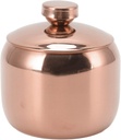 Seasoning Containers, 2pcs Stainless Steel Condiment Caddy Salt and Pepper Containers Salt and Sugar Bowls with Lid for home and kitchen (Rose Gold)
