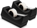 Desktop Tape Dispenser - Non-Skid Base - Weighted Tape Roll Dispenser - Perfect for Office Home School (Tape not Included) 2 Pack