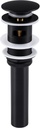KES Bathroom Sink Drain with Overflow, Pop Up Drain Sink Stopper Matte Black, All Metal Brass and SUS304 Stainless Steel, S2008S62A-BK