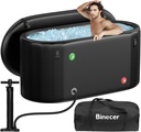 Ice Bath Tub for Athletes XXL – 160 Gal Cold Plunge Tub, Compatible with Water Chiller, Cold Therapy and Recovery with Insulated Thermal Lid,Portable, Inflatable, Outdoor