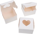 20pcs Cake Boxes with Window Dessert Containers Simple Design for Baking Cake