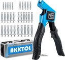 AKKTOL Molly Bolts for Drywall & Plaster Walls (0.12"-1.28"), Easy to Use with Setting Tool, 36 PCS Heavy-Duty Hollow Wall Anchors in 6 Sizes, Holds Up to 65 LBs, Includes Storage Box