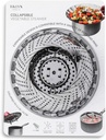 Core Home Collapsible Vegetable Food Steamer Folding Basket Insert for Pot Stainless Steel Silver