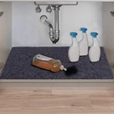 Under The Sink Mat,Kitchen Tray Drip,Cabinet Liner,Fabric Layer,Waterproof Layer,Reusable,Washable (36inches x 36inches)