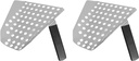 Fries Scoop Stainless Steel Ergonomic Single Handle French Fry Scooper with Holes for Popcorn 2pcs