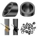 BLIKA 20 Pack 3/8" ID Black Angle Washers for Cable Railing Stair Ends, T316 Stainless Steel, 30 Degree Angle Beveled Washer for 1/8", 3/16" Black Cable Railing Hardware, Cable Railing Angled Washer