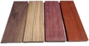 Wood-Ever Exotic Hardwood Assortment - Mixed Species Purple Heart, Padauk, Zebrawood, Walnut