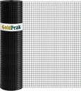 GoldPeak Black Hardware Cloth 1/2 inch 48 inch x 100 Foot 19 Gauge - Vinyl Coated Welded Wire Mesh Roll Chicken Wire Fencing Garden Fence Tree Guard Hardware Mesh Wire Fence Roll