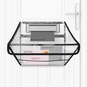 Mail Slot Catcher, Post Letter Box Cage Ideal for UPVC, Glass, Wood and Metal Doors. Strong Adhesive Letters, Small Packages, Magazines. No Screws or Tools Required (Clear Transparent)