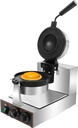 Commercial Electric Burger Waffle Irons, 2400W Non Stick Press Burger Stainless Steel Machine Panini Press Sandwich Maker for Home Party Bread Donut Heating Machine (Single)