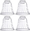 Ceiling Fan Light Covers, Ceiling Fan Globes Replacement Glass, Light Fixture Replacement Glass, Dysmio Lighting Replacement Shade Height: 4.75", Depth: 4.75", Width: 4.9" Fitter Size 2.25", 4 Pack