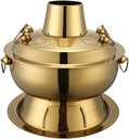Hot Pot Soup Pot Hot Pot For Cooking Traditional Chinese Cooking Pot Vintage Copper Hot Pot Pan,Food Grade Stainless Steel Charcoal Shabu Hotpot Cooker Chinese Traditional Stew Pot Soup Pot Cookware