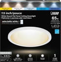 Feit Electric 5/6 Inch LED Ceiling Downlight, Dimmable Flat Panel Ceiling Light with Color Selection (5CCT), Fits 5/6 Inch Recessed Cans, TP24 Adapter Included (7.5"x 7.5"x 1"), 4 Pack, 74206/6WYCA/4