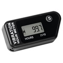 Wireless Vibration Hour Meter Resettable Digital Maintenance Timer, User Shutdown for Lawn Mower Chainsaw Dirt Bike Motorcycle Marine Pressure Washer, Waterproof Design (Black)