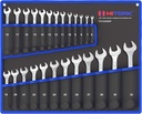HITORK 25 Piece Metric Wrench Set (6-32 mm) CrV Steel Matt Finish with Polished Head 12 Point Box End 15° Offset Roll Up Pouch Durable Combination Wrench Set for Home, Garage & Auto Repair