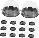 Luxshiny 50pcs Mini Cupcake Containers Moon Cake Boxes Cake Packaging Boxes Smooth Surface