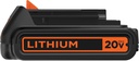 BLACK+DECKER 20V MAX Battery, 1.5Ah Lithium Ion Battery, Extended Runtime, Compatible with Tools, Outdoor Equipment and 20V Vacuums (LBXR20)