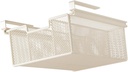 Hanging Pullout Drawer Basket Under Shelf Basket Coffee Pod Holder Underwear and Sock Organizer for Snacks Biscuits Dresser, White