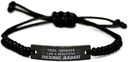 Black Stainless Steel Handmade Bracelets Adjustable Cord Inspirational, Tool Grinder I AM A Beautiful Fucking Badass