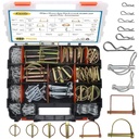 202PCS Hitch Pins Clip Pins, Linch and PTO Pins for Trailers Tractors Trucks Towing Mowing, Farm Equipment, Snow Plows, Lawnmowers Garage, Heavy Duty Trailers Accessories Tractor Attachments