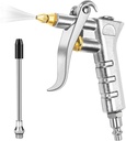 Adjustable Brass Air Nozzle Blow Gun, Heavy-Duty Industrial Air Gun Blower with Steel Extension, Professional Dust Cleaning Tool for Air Compressor Attachments