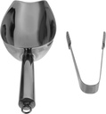 LIFKOME Ice Cube Holder Stainless Steel Ice Scoop Shovel for Kitchen Bar Restaurant Candy Tongs Bars Shovels