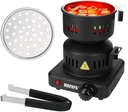 MRPAPA Electric Charcoal Starter, Electric Stove ETL Approved Durable Multipurpose Electric Stove,Overheat Protection Hookah Coconut Coals Burner