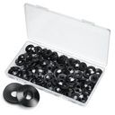 100 PCs 1/2" EPDM Bonded Sealing Washers, 304 Stainless Steel Roofing Screw Washers for Metal Panels & Outdoor Fasteners, Black