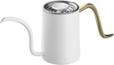 Stainless Steel Pour Over Coffee Pot, Home Brewing Tool-White2