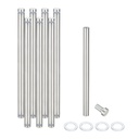 PATIKIL 1/2" x 7.9" Standoff Screws, 8Pcs Stainless Steel Double Head Screw Stand Off Wall Mount Hardware Advertising Nail for Hanging Acrylic Picture Frame
