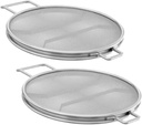 2PCS Splatter Shield for Ninja Foodi IG651, Replacement Stainless Steel Splatter Screen Air Fryer Accessories for Ninja Foodi Smart XL Pro 7-in-1 Indoor Grill, IG600, IG601, IG651