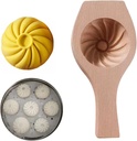 Wooden Bao Bun Maker,Baozi Maker Machine,Wooden Steam Bun Mold,This Kitchen Appliances And Gadgets Is the Best Gift for Asian Food Enthusiasts And Dumpling Maker (Ordinary Steamed Buns)