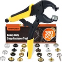 Heavy Duty Snap Fastener Tool, Snap Setter Tool with 100 Sets 4 Color Boat Cover Snaps, Snap Repair Kit, Repairing Boat Covers, Canvas, Fabric, Tarps
