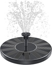 Solar Fountain, 1.5W Solar Bird Bath Fountains Pump Floating Solar Powered Water Fountain with 6 Nozzles and Fixer, Solar Fountain for Bird Bath, Outdoors, Garden, Pond, Pool