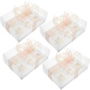 Cabilock 4pcs Cupcake Boxes Inserts Bakery Boxes Single Cupcake Containers Lids Bulk Cake Packaging Muffin Donut Carrier