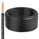 THHN Wire 50 FT, Single Bare Copper Conductor, 12AWG Black Electrical Wire, Solid Building Wire 600V Nylon Sheath Cable for Indoor/Outdoor Applications