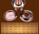Copper Charcoal Hot Pot - Authentic Chinese Traditional Old Beijing Charcoal Heated Steam Pot,for Kitchen Catering Kitchen Cookware Tools(Copper,34cm)