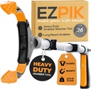 EZPIK Pro 36" Flexible Folding Grabber Tool for Elderly + Magnets, Reacher for Disabled & Seniors Heavy Duty Rotating Grippers for Reaching Underneath, Trash Grabbers & Pickers for Mobility