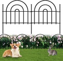 Decorative Garden Fence, 32 Panels No Dig Fence 45.3ft(L) x13in(H) Animal Barrier for Dog Rabbit, Arched Flower Bed Wire Border Rustproof Metal Panel Fencing for Yard Patio Outdoor Decor