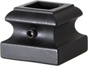 SH900 - Iron Baluster Shoes - Flat Shoe with Screw - for Use with 1/2" Square Balusters - Set of 10 (Satin Black)