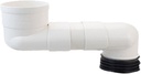 Universal Offset Toilet Flange Extension Drain Pipe, Bathroom Sink Toilet Flange Shifter for Plumbing Drainage Systems Tub Waste Repairing, 15cm