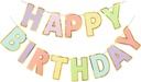 Happy Birthday Banner & Sign - 9ft Pre-Strung No Assembly | Pastel Birthday Decorations for Women, Girls, Boys, Adults, Pets | Party Backdrop, Wall Decor for All Celebrations